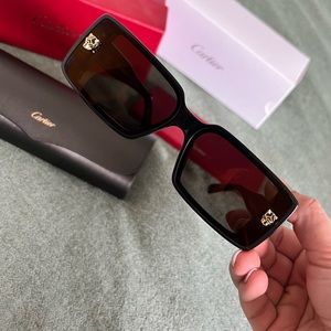 Black 'Panthère de Cartier' Sunglasses